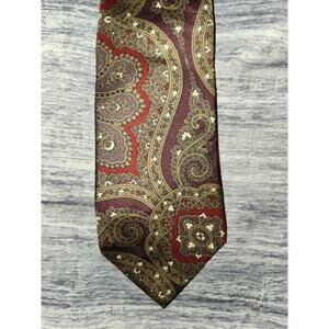 Metropolitan Museum of Art Mens Brown Paisley All Silk Neck‎ Tie